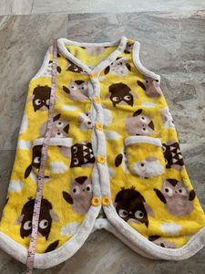 Cute Owl Print Fleece Vest