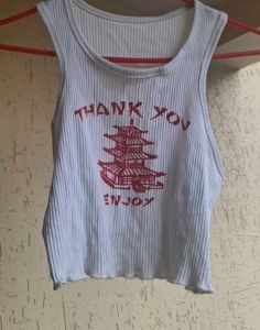 Thank You Graphic Crop Top