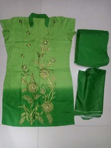 women kurta pant dupatta set (green)