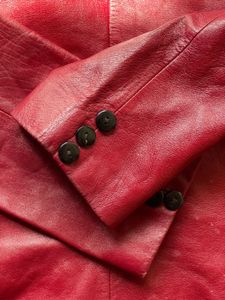 Blood Red Leather Blazer