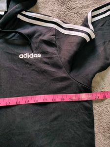 Adidas Zip-Up Hoodie with 3 Stripes
