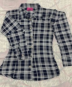 Formal Checked Blue Shirt