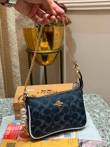 Coach Monogram Mini Bag with Pearls