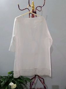 Chic off White Bell Sleeve Tunic