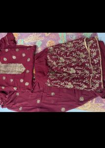 Maroon garara suit