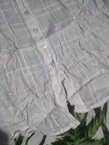 White Button-Down Top
