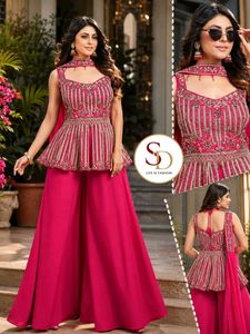 divider kurti with dupta