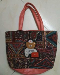 Cute Teddy Bear Print Tote Bag