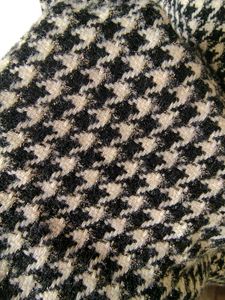 Vintage Houndstooth &amp; Velvet Dress