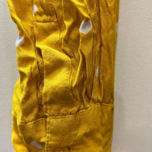 Yellow Heart Print Button-Up Shirt