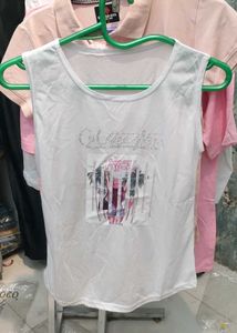White Graphic Tank Top