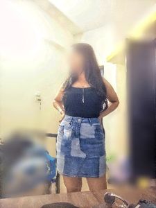 Patchwork Denim Mini Skirt
