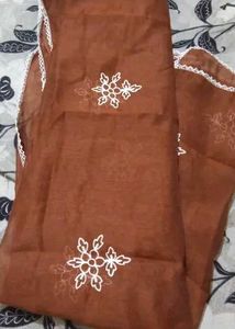 Elegant Brown Kurta Set with Dupatta