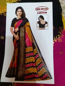 Kamal Sarees Zomato Foil Zig-Zag Saree