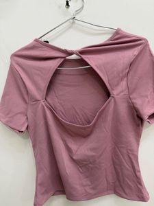 Stylish Mauve Crop Top