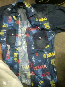 Graphic Denim Shirt