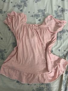 Cute Pink Ruffled Top