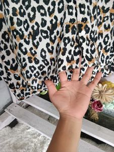 Leopard Print Button-Up Shirt