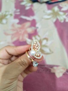Butterfly Pearl Ring