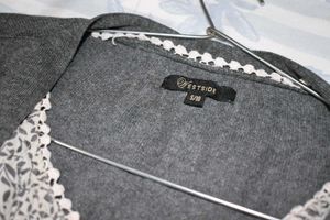 y2k Chic Grey Cardigan attached with Floral Top