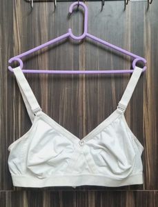 Trylo 44D White Cotton Bra