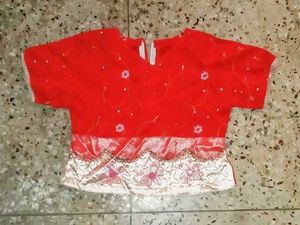 Red Embroidered Blouse