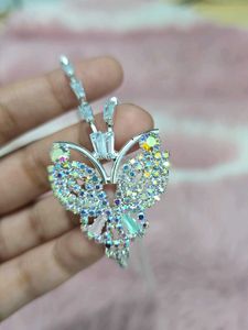Sparkling Butterfly Pendant Necklace