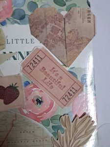 Set Of 9 Vintage Scrapbook Stickers.