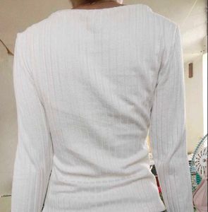 Savana by urbanic, cute cream Henley top
