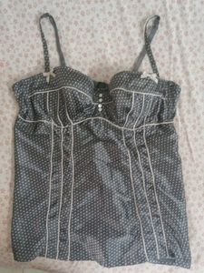 Polka Dot Cami Top with Bow Detail