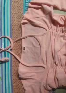 Halter Neck Peach Colour Cute Top