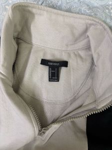 Colorblock Quarter Zip Cropped Sweatshirt