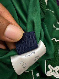 🔥 Louis Vuitton (LV) Green &amp; White Varsity Jacket