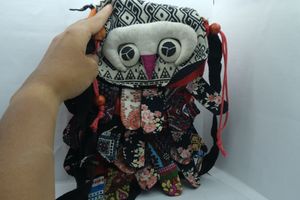 colourful owl sling bag