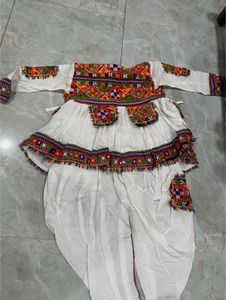 Navratri special white kediya for men’s and kids