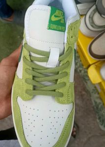 Lime Green &amp; White Nike Dunks 6-10 sizes available