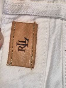 Authentic Ralph Lauren White Wide-Leg Raw