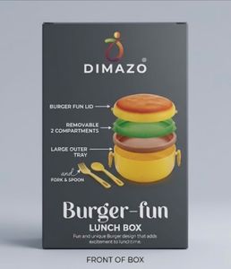 BURGER 🍔 FUN LUNCH BOX 🍱