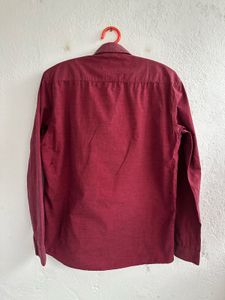 Men's Classic Maroon Button-Up Shirt