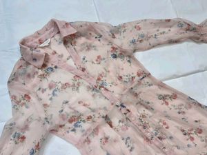 🌺Sheer Floral Chiffon Pullover Layer Shirt 🌸