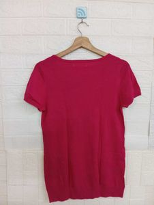 Red Embellished T-Shirt