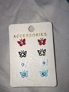 Cute Butterfly Earrings Set