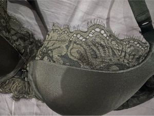 Olive Green Lace Bra