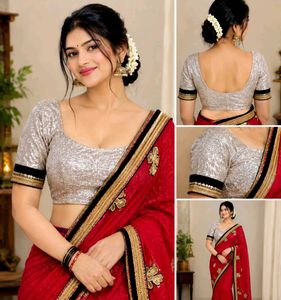 Embroidered Silk Saree