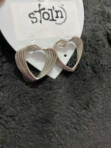 Funky Heart Hoop Earrings