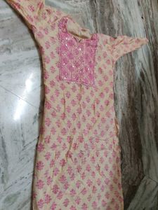 Pink Printed Kurta