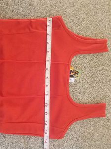 Red Corset Style stretchable fitted Tank Top
