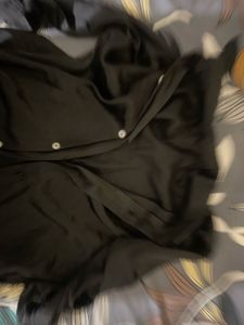 Elegant Black Silk Blend shirt