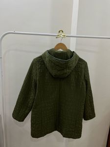 GAFFY SPORT OLIVE GREEN QUILTED HOODED JACKET