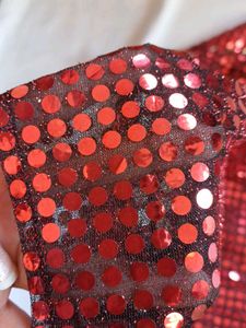 Sparkling Red Sequin Blouse